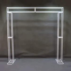 Double-Pole Iron Art Props for Outdoor Weddings Square Frame Screen Signboard Backdrop Stand