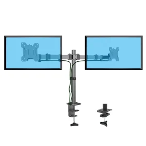 Double-Screen LCD Desk Mount Bracket 180° Swivel 13-32 Inch ED204AHP