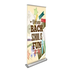 Double-Sided Aluminum Roll-Up Pull-Up Advertising Display Portable Lightweight Retractable Banner Stand