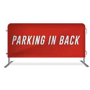 Double Sided Crowd Control Barrier Cover Polyester Fabric Barricade Covers for Business