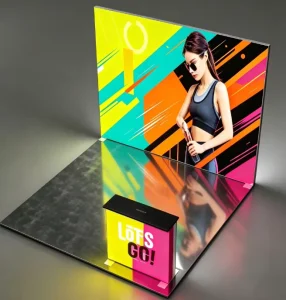 Double Sided Custom Logo SEG Light Box Trade Show Backdrop