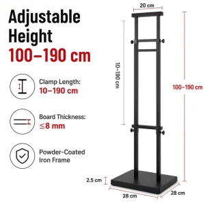 Double-Sided KT Board Adjustable Telescopic Floor Sign Holder Portable Advertising Display Rack Factory