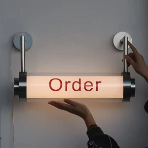 Double-Sided Rectangular Acrylic and Stainless Steel Outdoor LED Advertising Light Box