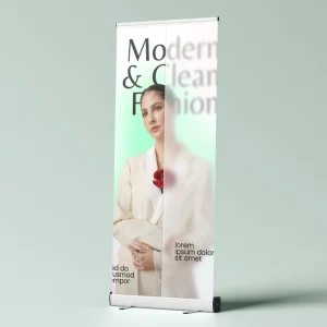 Double Sided Retractable Portable Lightweight Aluminum Frame Printed Roll up Advertising Banner Stand for Promotion