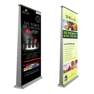 Double-Sided Retractable Roll Up Banner Custom Paper Display