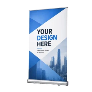Double Sided Roll up Banner Stand Portable Retractable Aluminum Frame Custom Printing Display for Indoor Outdoor Exhibition