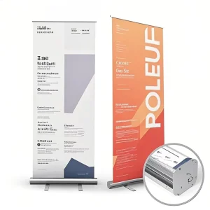 Double Sided Roll up Banner Stand Tension Fabric Custom Print for Quick Setup