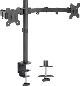 Dual Adjustable LCD LED Monitor Arm Desk Mount Stand for 13-27 Inch Computers
