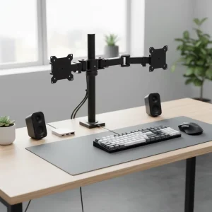 Dual Arm LCD Monitor Stand for 14-32 Inch Screens