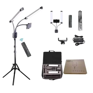 Dual-Arm LED Fill Light for Live Broadcast, Photography, Makeup, Phone and Camera