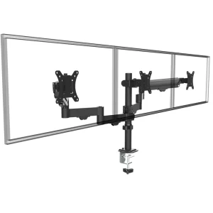 Dual Desktop Monitor Mount Arm for 17-32 Inch LCD Screens, Rotation and Tilt Adjustable, Foldable