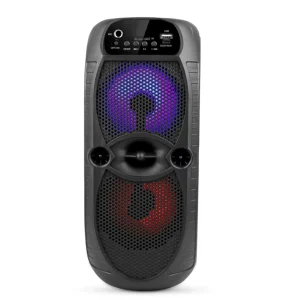 Dual-Driver Bluetooth Speaker with RGB Light, Portable Karaoke and Outdoor Party Use