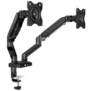 Dual Monitor Arm Desk Mount for Computer Screens and Laptops, Adjustable LCD Gas Spring Mount