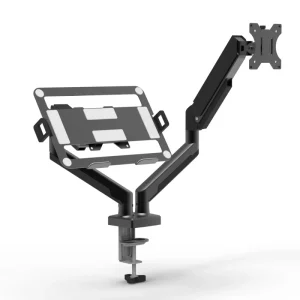 Dual Monitor Desk Mount Bracket with Grommet Base for 13-32 Inch LCD Displays Adjustable Height and Angle