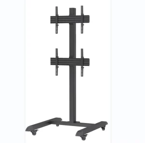 Dual Screen TV Stand with Fixed Bracket Arms