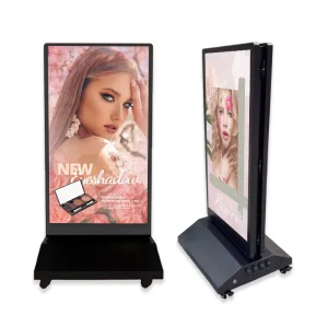 Dual-Sided Movable Floor-Standing LCD Digital Signage with Casters and Outdoor Kiosk