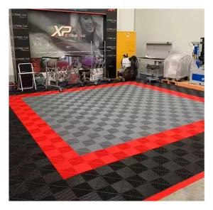 Durable Anti-Slip 400 x 400 x 18 mm PP Plastic Modular Interlocking Workshop Garage Floor Tiles