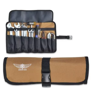 Durable Bag for Electricians Tool Kit 600D Oxford Waterproof Roll up Portable Mechanic Wrench Organizer Storage Travel Tool Bag