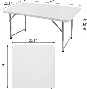 Durable Modern Design Foldable Plastic Outdoor Furniture Easy Carry Party Table for Camping Kitchen Exterior Gym Living Room Use