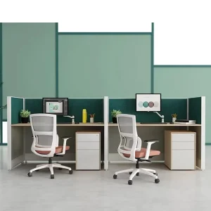 Durable Office Modern Aluminum Frame Fabric Screen Partition Modular Design Desktop Computer Workstation Desk