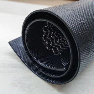 Durable Rubber Mesh Carpet Anti Slip Washable Loop Pile Woven Puzzle Pattern 10mm Thick Floor Door Mat