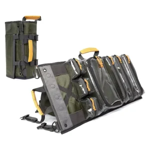 Durable Tool Storage Bag With Adjustable Strap Large Capacity Roll up Tool Bag Waterproof Tool Storage Carrier Bag