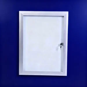 Durable Wall Mounted Display Cabinet with Transparent Glass Door and Metal Lock for Protecting Important Documents