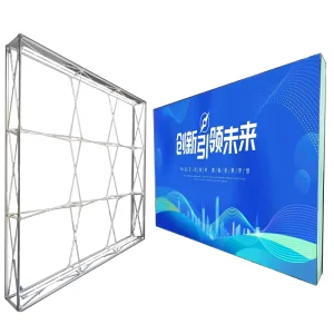 Durable Waterproof Lightweight Pop Up Tension Trade Show Display Stand Backdrop Banner Kit Aluminum Frame for Indoor Outdoor Use