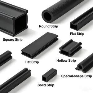 EPDM Foam Rubber Sealing Strip Black Car Door Windows Waterproof Heat Resistant Wear Resistant Anti Collision Customizable Size