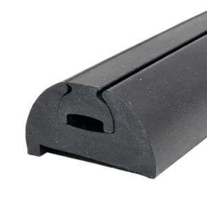 EPDM Rubber D-Type Marine Fender Seal Strip for Ship, Wharf and Dock Bumpers, Moulded, Black