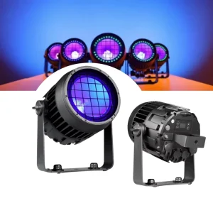 EPIC PAR IP65 Waterproof DMX512 RGBALC LED Wash Light with E27 Bulb Base Independent RGB Halo Ring and Beam