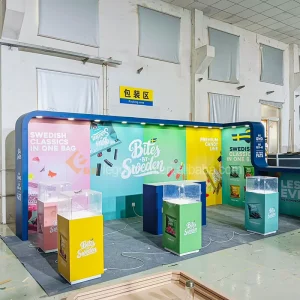 Easy-Setup Trade Show Booth Display 10×20 Exhibition Booth Custom Design Promotion Counter Expo Showcase