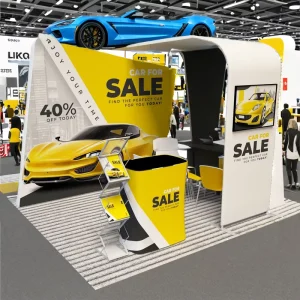 Easy To Install Custom Tension Fabric Pop Up Backdrop Lightweight & Durable Exhibition Booth Trade Show Display Stand
