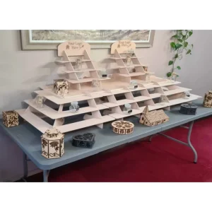 Echo Standing Wooden Display Rack for Kitchen Tools & Shelf for Retail Display at Craft Fairs & Farmers Market