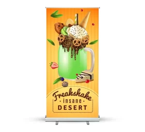 Eco Aluminum Indoor Display Roll up Banners Stand Portable Retractable Banner Adjustable Advertising Promotion