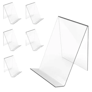 Eco-Friendly Acrylic Book Stand Holder for Store Display and Library Use