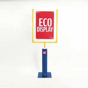 Eco-Friendly Adjustable Foldable Rotating Floor Poster Display Stand Snap Frame