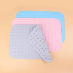 Eco-Friendly Bathroom Anti-Slip Mat with Drainage, Suction Cups, and Anti-Fall Design
