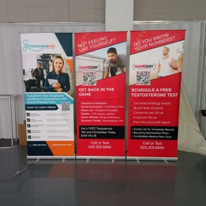 Eco Friendly Indoor Display Roll up Banners Stand Portable Retractable Printed Advertising Promotion for
