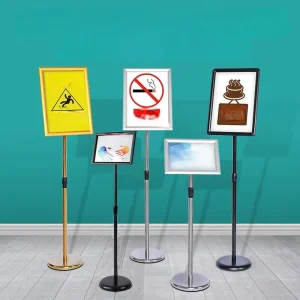 Eco-Friendly Metal Poster Sign Stand, Adjustable Height, Easy Assembly, Vertical or Horizontal Display