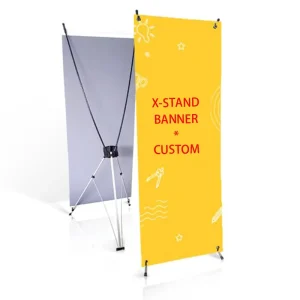 Eco Friendly Personalized Digital Printing Waterproof Usable Sustainable Adjustable X Stand with Banner