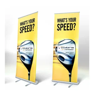 Eco Indoor Advertising Roll Up Banner Stand Portable Retractable Display