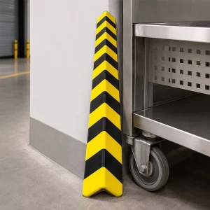 Eco friendly PU Corner Guard Yellow Black Anti Collision Industrial Wall Corner Protector Customizable Size & Shape