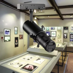 Ecolux CE ETL SAA Modern Shapeable Spotlight LED Track Light Project with Zoomable Frame for Museum Art Gallery Display