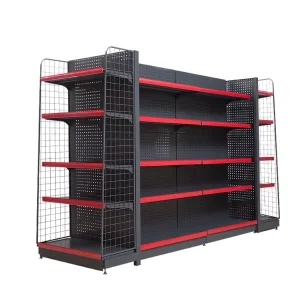 Economical Metal Supermarket Shelves Set-Adjustable Heavy Duty Display Racks for Convenience Stores Grocery Stores Quick