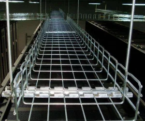 Electric Galvanized Wire Mesh Cable Tray Anti Corrosion for Food Industry Construction Cable Laying