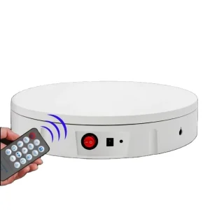 Electric Jewelry Display Turntable 22cm 360 Degree Adjustable Speed and Direction
