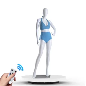 Electric Remote-Control 360-Degree Rotating Platform Mannequin Display Stand for Photography Studio