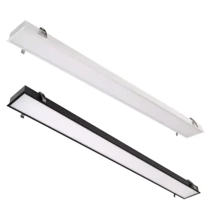 Embedded Grille Long Strip Light Concealed Hotel Recessed Linear Wall Washer Spotlight