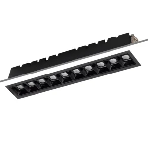 Embedded LED Linear Strip Spotlight Coffee Shop Grille Light Anti-Glare COB Long Strip